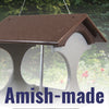 Recycled Plastic Suet Log Feeder, Brown & Gray