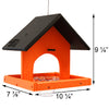 Recycled Plastic Single Oriole Feeder, Black/Orange