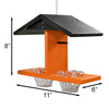 Recycled Plastic Double Oriole Feeder, Black/Orange