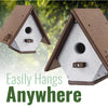 Recycled Plastic Hanging Wren House, Brown & Gray