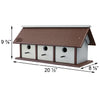 Recycled Plastic Triple Wren House, Horizontal