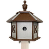 Amish Made Recycled Plastic Gazebo Bird House, Brown & Gray - BirdHousesAndBaths.com