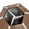 Amish Made Recycled Plastic Gazebo Bird House, Brown & Gray - BirdHousesAndBaths.com