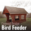 Covered Bridge Bird Feeder, Red
