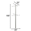 Wild Bird Lover's Purple Martin Aluminum Pole for 8 Gourds, 4 Over 4 - BirdHousesAndBaths.com