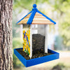 Townhouse Bird Feeder, Bluebirds w/Camellia