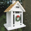 Christmas Cottage Bird Feeder, White
