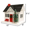 Holiday Ski Chalet Bird House with LEDs - BirdHousesAndBaths.com