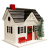 Holiday Ski Chalet Bird House with LEDs - BirdHousesAndBaths.com