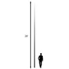 Fiberglass Telescoping Kite Pole, Black, 28'