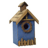 Rustic Wreath Blue Bird Shelter - BirdHousesAndBaths.com