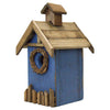 Rustic Wreath Blue Bird Shelter - BirdHousesAndBaths.com