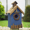 Rustic Wreath Blue Bird Shelter - BirdHousesAndBaths.com