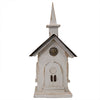 Country Chapel White Bird House - BirdHousesAndBaths.com