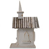 Country Chapel White Bird House - BirdHousesAndBaths.com
