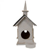 Country Chapel White Bird House - BirdHousesAndBaths.com