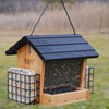 Cedar Hopper Bird Feeder with Suet Cages, Small