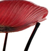 Decorative Glass Poppy Bird Bath and Stand