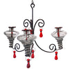 Parasol Mini-Blossom Chandelier Hummingbird Feeder, Clear, 12 oz. - BirdHousesAndBaths.com