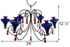 Parasol Grand Mini-Blossom Chandelier Hummingbird Feeder, Blue, 24 oz.