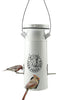 Milkhouse Vintage White Milk Can Bird Seed Feeder