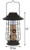 Modern Farmhouse Solar Lantern Tube Bird Feeder - BirdHousesAndBaths.com