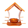 Orange Metal Six Station Oriole Feeder