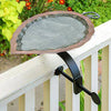 Aspen Leaf Bird Bath with Over Rail Bracket - BirdHousesAndBaths.com