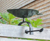 Aspen Leaf Bird Bath with Over Rail Bracket - BirdHousesAndBaths.com