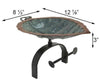 Aspen Leaf Bird Bath with Over Rail Bracket - BirdHousesAndBaths.com
