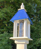 Pavilion Bird Feeder with Cobalt Blue Roof - BirdHousesAndBaths.com