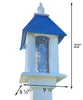 Pavilion Bird Feeder with Cobalt Blue Roof - BirdHousesAndBaths.com