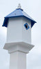 Sycamore Bird House with Cobalt Blue Roof - BirdHousesAndBaths.com