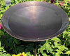 Burnt Copper Colored Metal Bird Bath and Stake - BirdHousesAndBaths.com