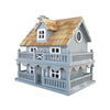 Novelty Cottage Bird House, Blue - BirdHousesAndBaths.com