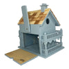 Novelty Cottage Bird House, Blue - BirdHousesAndBaths.com
