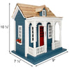 Bristol Cottage Bird House, Blue - BirdHousesAndBaths.com