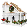 Yuletide Cottage Bird House, White - BirdHousesAndBaths.com