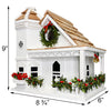 Yuletide Cottage Bird House, White - BirdHousesAndBaths.com