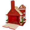 Yuletide Cottage Bird House, Red - BirdHousesAndBaths.com