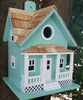 Beachside Cottage Bird House, Seafoam Blue - BirdHousesAndBaths.com