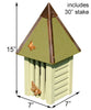 Flutterbye Butterfly House and Pole, Celery - BirdHousesAndBaths.com