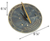 Kiss of the Sun Brass Sundial, Verdigris, 9.875" dia. - BirdHousesAndBaths.com