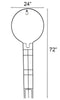 Trellis Hanger with Hummingbird Swing, Black, 72"H - BirdHousesAndBaths.com