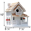 Backyard Cottage Bird House, White - BirdHousesAndBaths.com