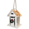 Christmas Cottage Bird Feeder, White - BirdHousesAndBaths.com