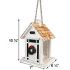 Christmas Cottage Bird Feeder, White - BirdHousesAndBaths.com