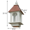 Camellia Bird Feeder with Hammered Copper Colored Metal Roof - BirdHousesAndBaths.com