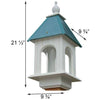 Camellia Bird Feeder with Verdigris Roof - BirdHousesAndBaths.com