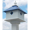 Carriage Bird House with Cobalt Blue Roof - BirdHousesAndBaths.com